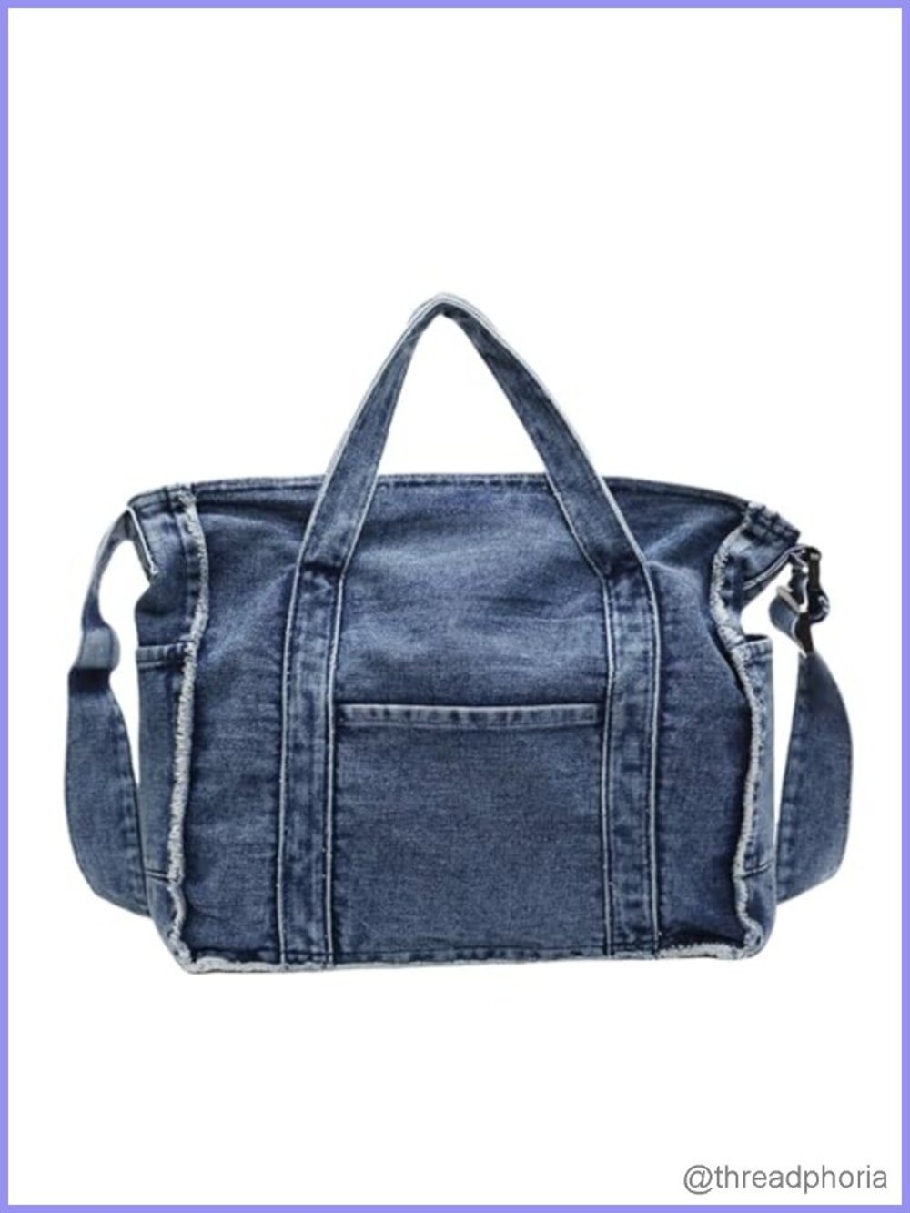 Denim Tote Bag Large Capacity Crossbody Shoulder Purse